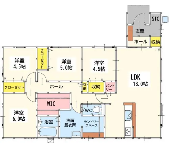 八幡西区船越2丁目 新築戸建 間取り図