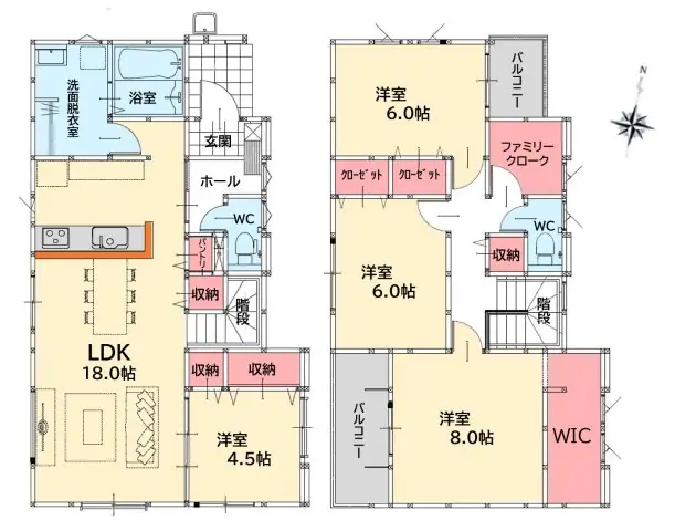 八幡西区小嶺台4丁目 新築戸建 間取り図
