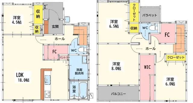 八幡西区光貞台2丁目 新築戸建 間取り図