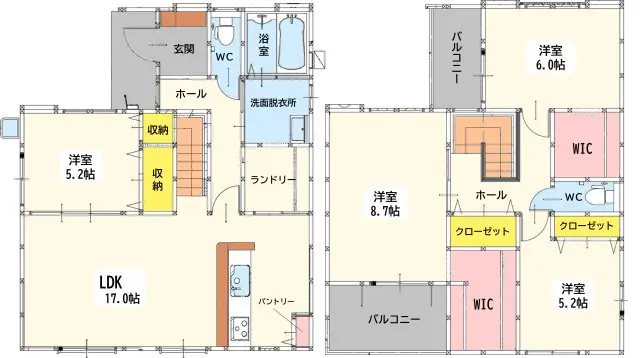 八幡西区光貞台2丁目 新築戸建 間取り図