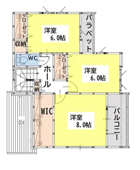 八幡西区東鳴水3丁目 新築戸建 間取り図
