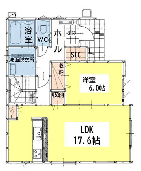 八幡西区東鳴水3丁目 新築戸建 間取り図