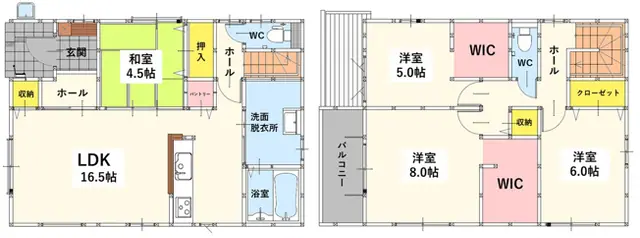 八幡西区小嶺台4丁目 新築戸建 間取り図