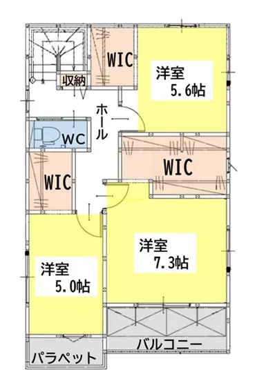 八幡西区若葉2丁目 新築戸建 間取り図