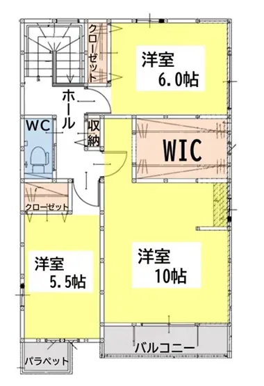 八幡西区若葉2丁目 新築戸建 間取り図