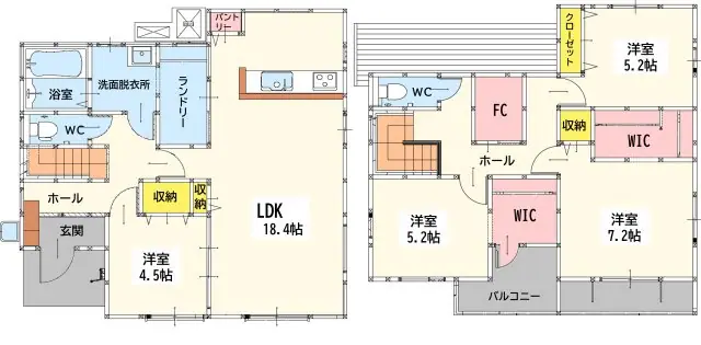 苅田町苅田 新築戸建 間取り図