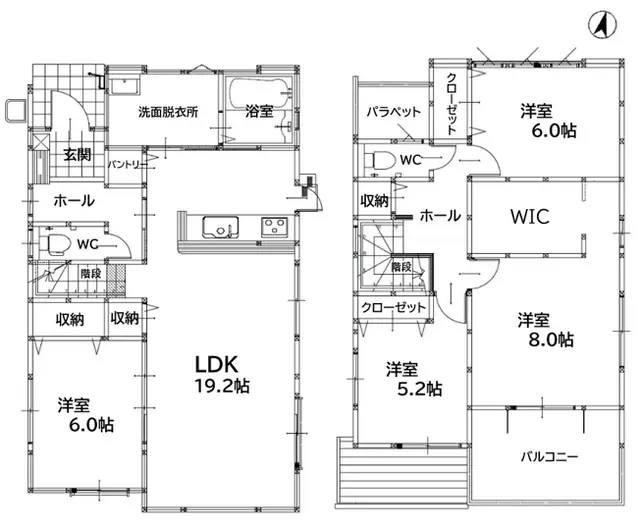 桂川町土居 新築戸建 間取り図