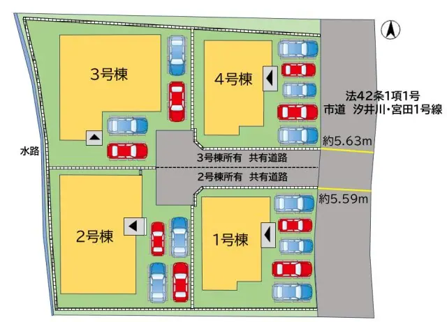 田川市弓削田 新築戸建 間取り図