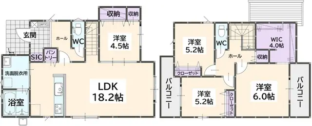 朝倉市頓田 新築戸建 間取り図