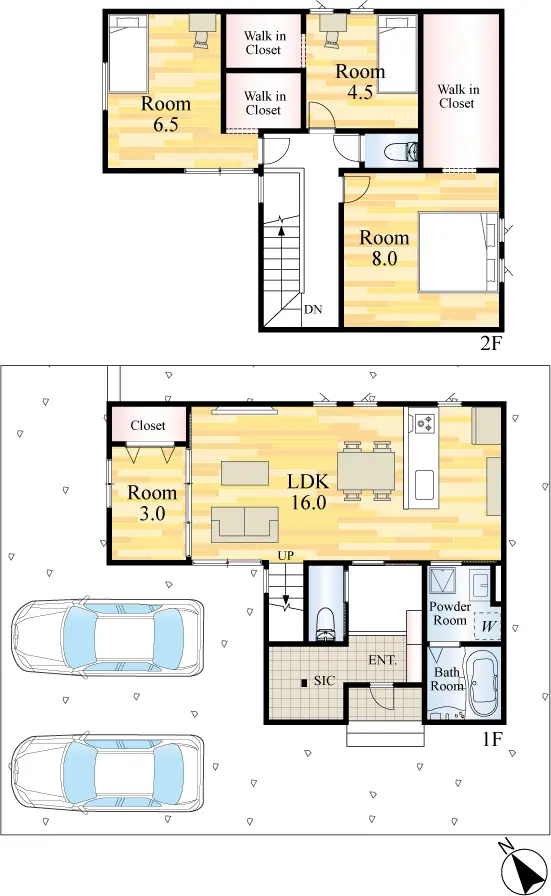 小倉北区新高田2丁目 新築戸建 間取り図