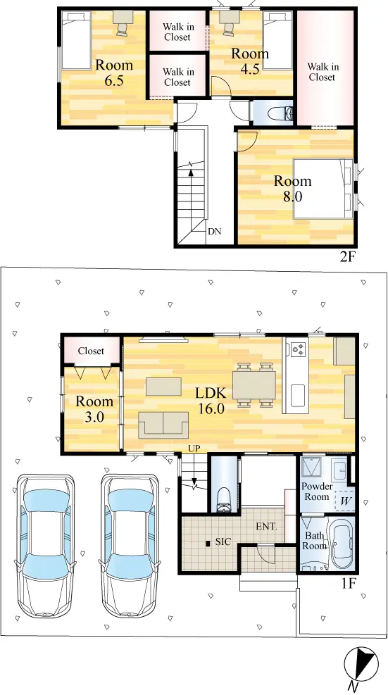 小倉南区下曽根3丁目 新築戸建 間取り図