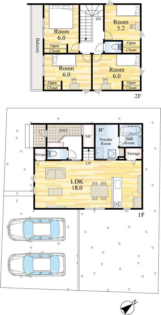 小倉南区南方5丁目 新築戸建 間取り図