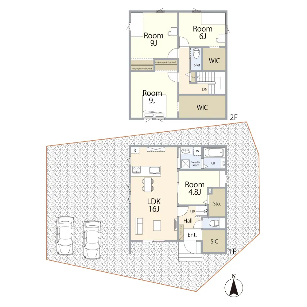 中間市東中間3丁目 新築戸建 間取り図
