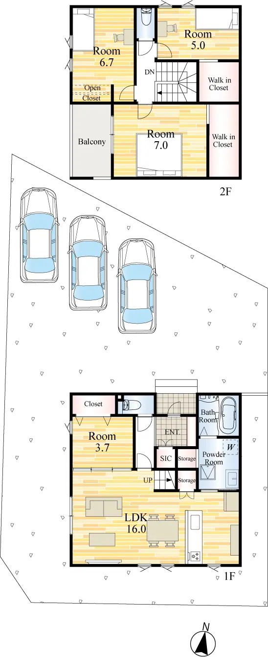 水巻町樋口 新築戸建 間取り図