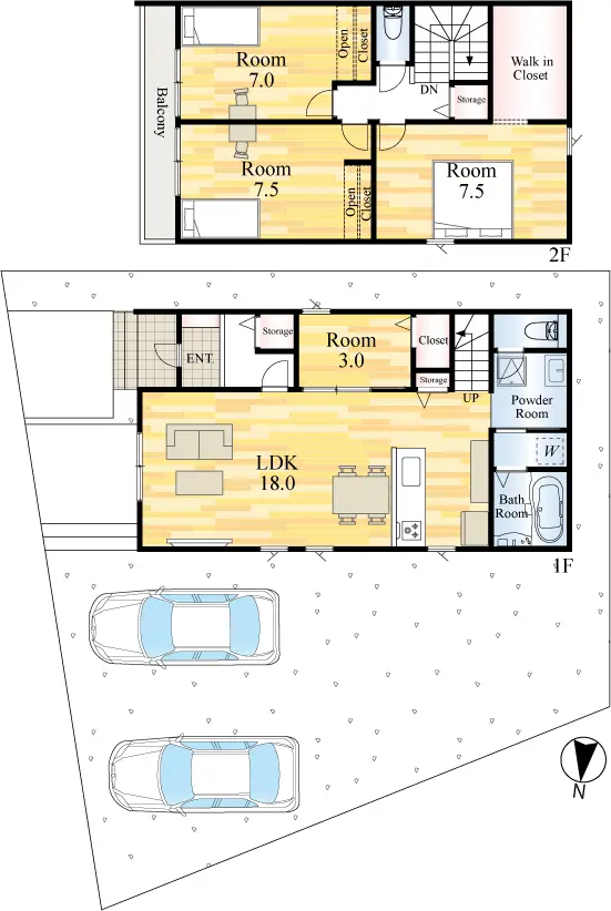 苅田町提 新築戸建（全4棟） 間取り図