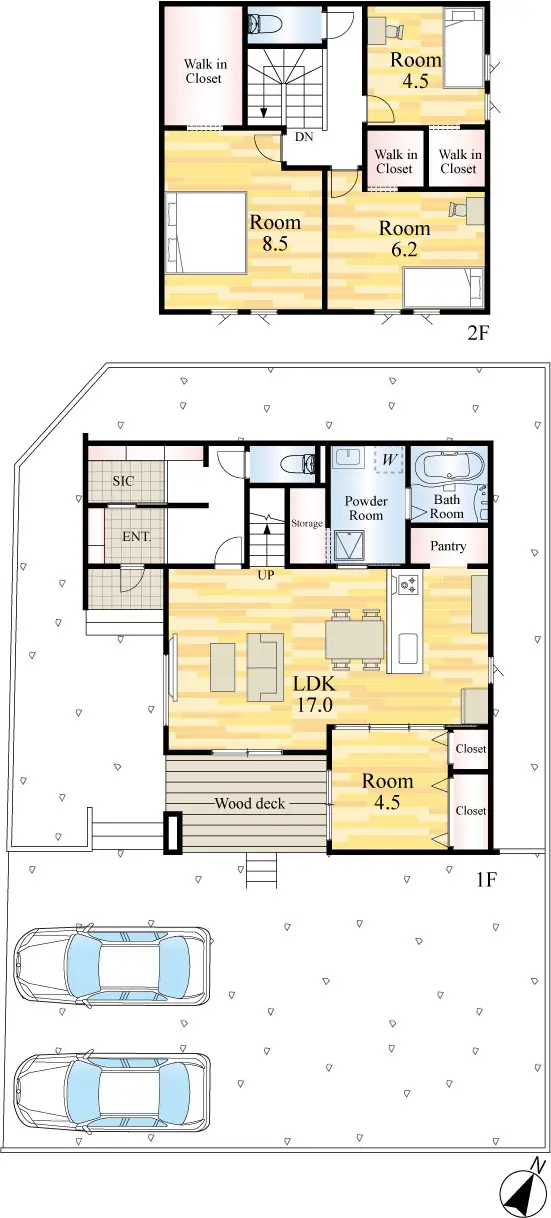 飯塚市有安 新築戸建（全3棟） 間取り図