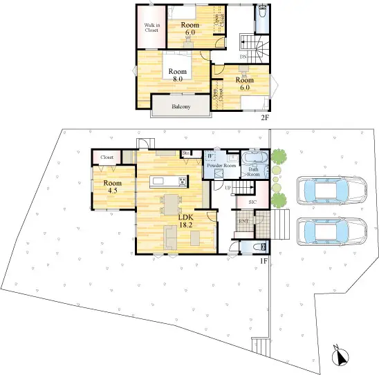 飯塚市若菜 新築戸建（全7棟） 間取り図