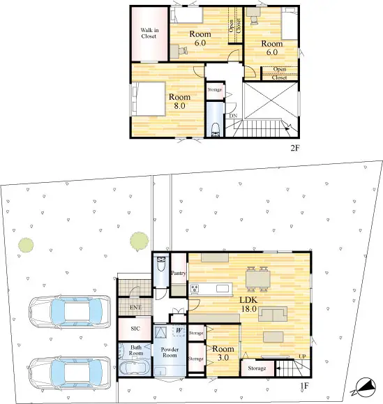 飯塚市若菜 新築戸建（全7棟） 間取り図