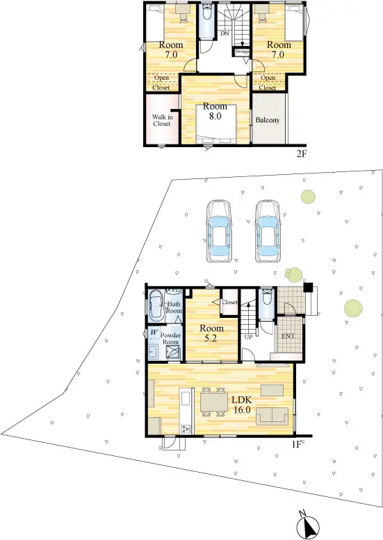 飯塚市若菜 新築戸建（全7棟） 間取り図