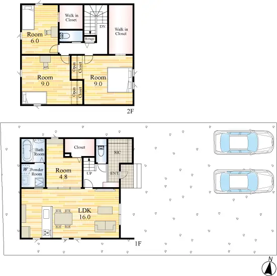 福智町赤池 新築戸建（全2棟） 間取り図