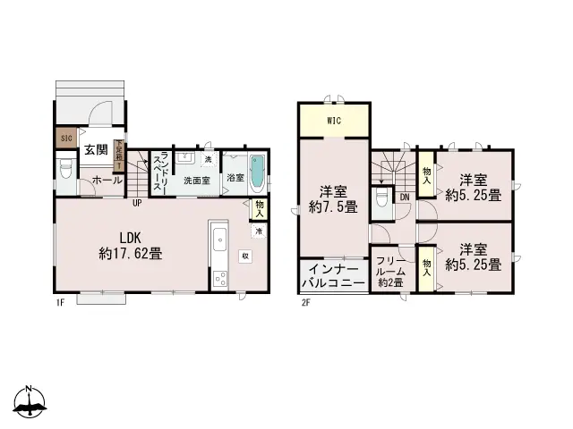 福岡市城南区神松寺1丁目 新築戸建 間取り図