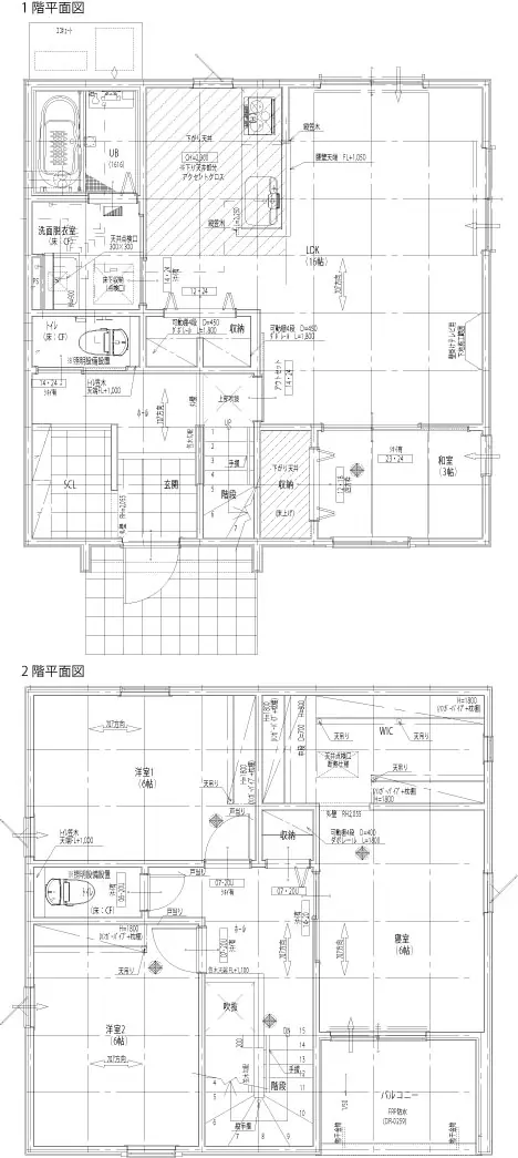 八幡西区上の原2丁目 新築戸建 間取り図