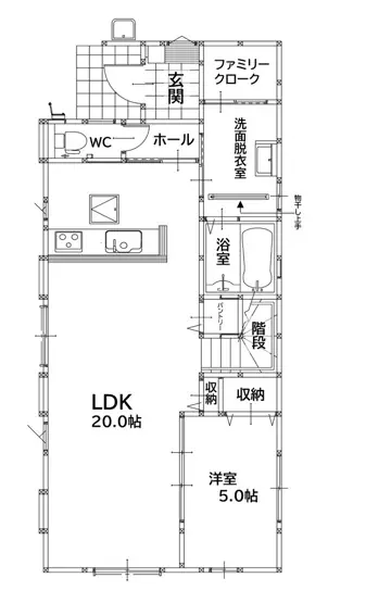 鞍手町中山 新築戸建 間取り図