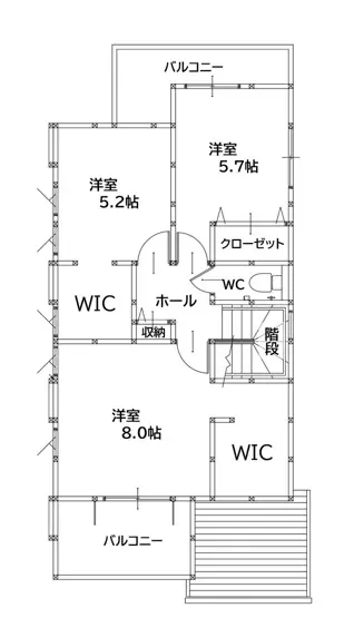 鞍手町中山 新築戸建 間取り図