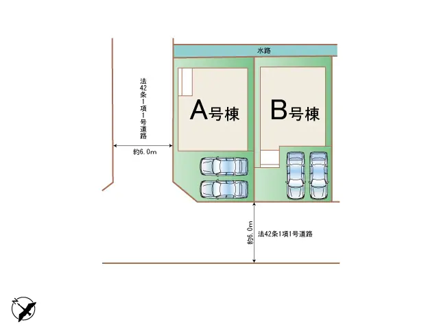 糟屋郡須恵町新原字通路谷 新築戸建（全2棟） 間取り図