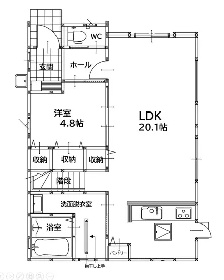 八幡西区若葉1丁目 新築戸建 間取り図