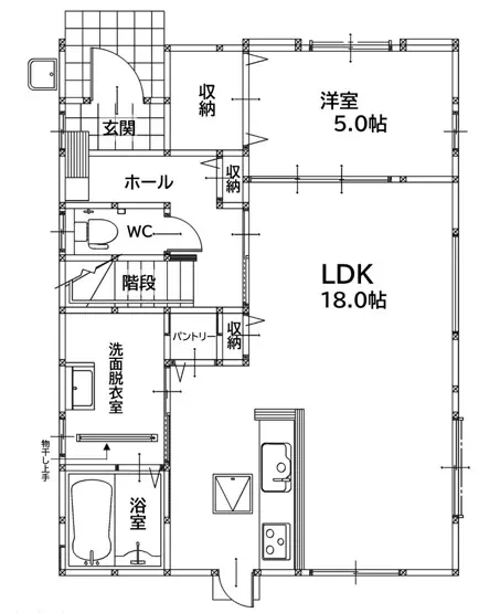 八幡西区若葉1丁目 新築戸建 間取り図