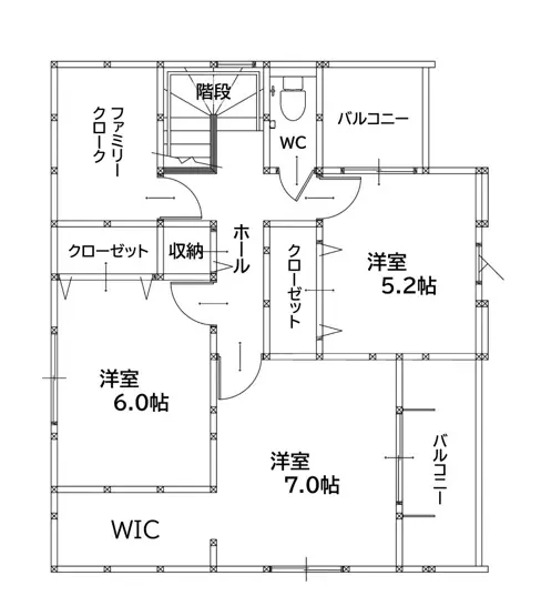 中間市小田ヶ浦2丁目 新築戸建 間取り図