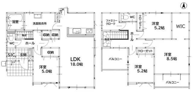 飯塚市小正 新築戸建 間取り図