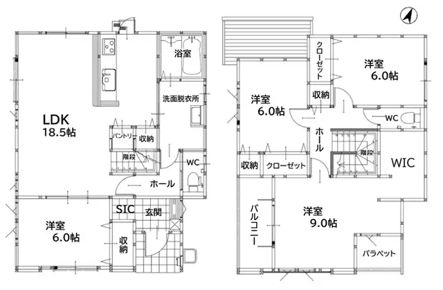 飯塚市潤野 新築戸建 間取り図