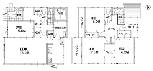 飯塚市楽市 新築戸建 間取り図
