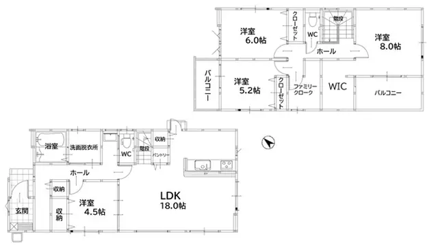 桂川町豆田 新築戸建 間取り図