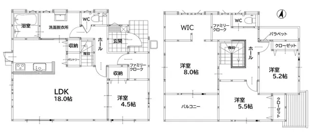 田川市奈良 新築戸建 間取り図