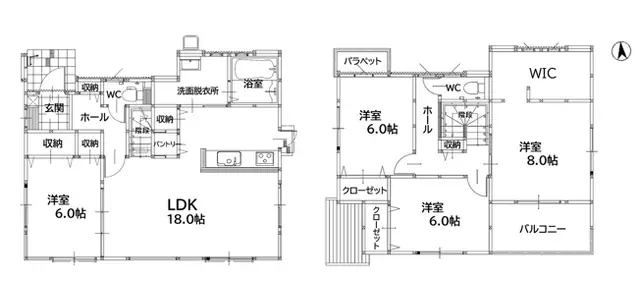田川市宮尾町 新築戸建 間取り図