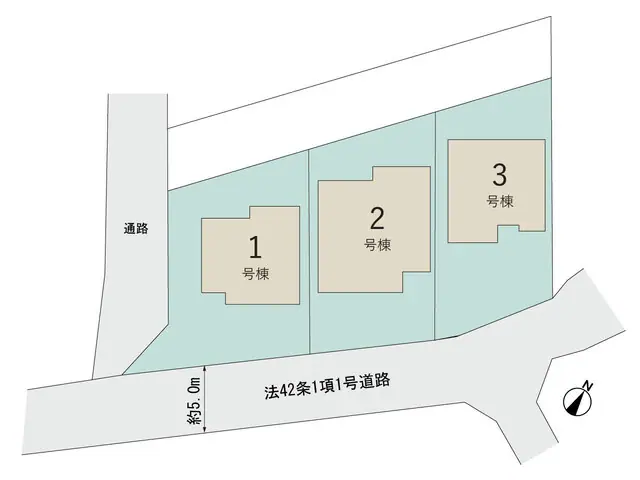 福岡市東区松崎3丁目 新築戸建（全3棟） 間取り図