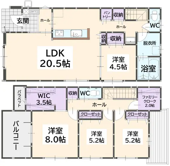 那珂川市今光7丁目 新築戸建 間取り図