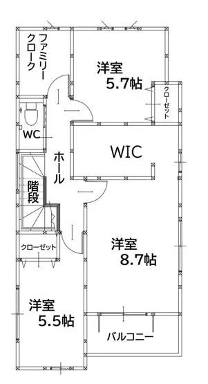 八幡西区日吉台2丁目 新築戸建 間取り図