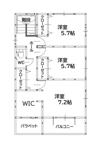 八幡西区日吉台2丁目 新築戸建 間取り図