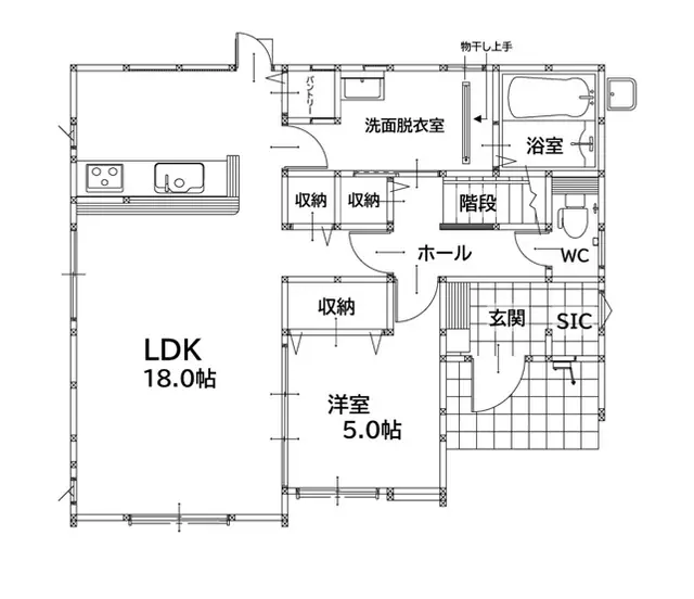 八幡西区別所町 新築戸建 間取り図