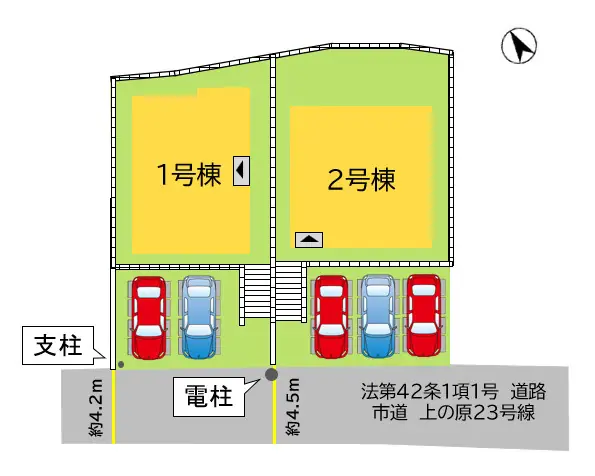 八幡西区上の原3丁目 新築戸建（全2棟） 間取り図