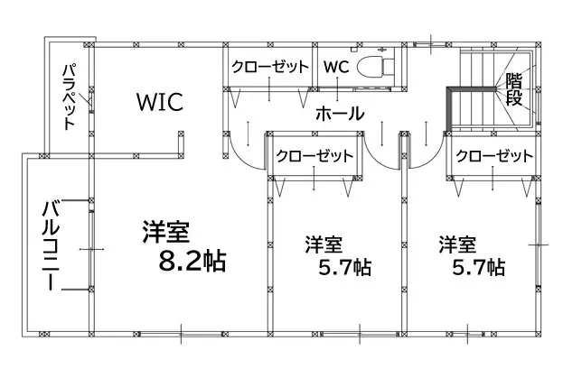 八幡西区小嶺台2丁目 新築戸建 間取り図