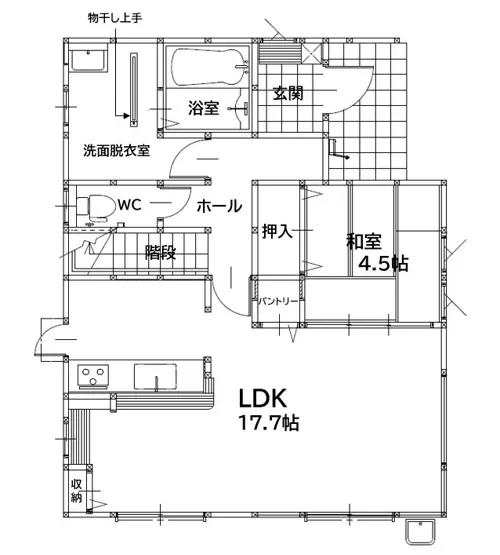 八幡西区本城 新築戸建 間取り図
