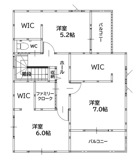 八幡西区本城 新築戸建 間取り図