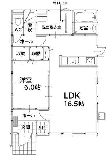 八幡西区下上津役4丁目 新築戸建 間取り図
