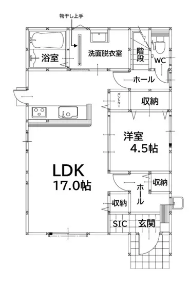 八幡西区下上津役3丁目 新築戸建 間取り図
