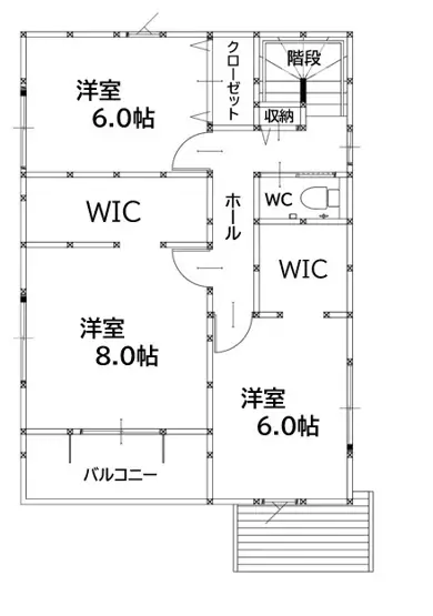 八幡西区下上津役3丁目 新築戸建 間取り図